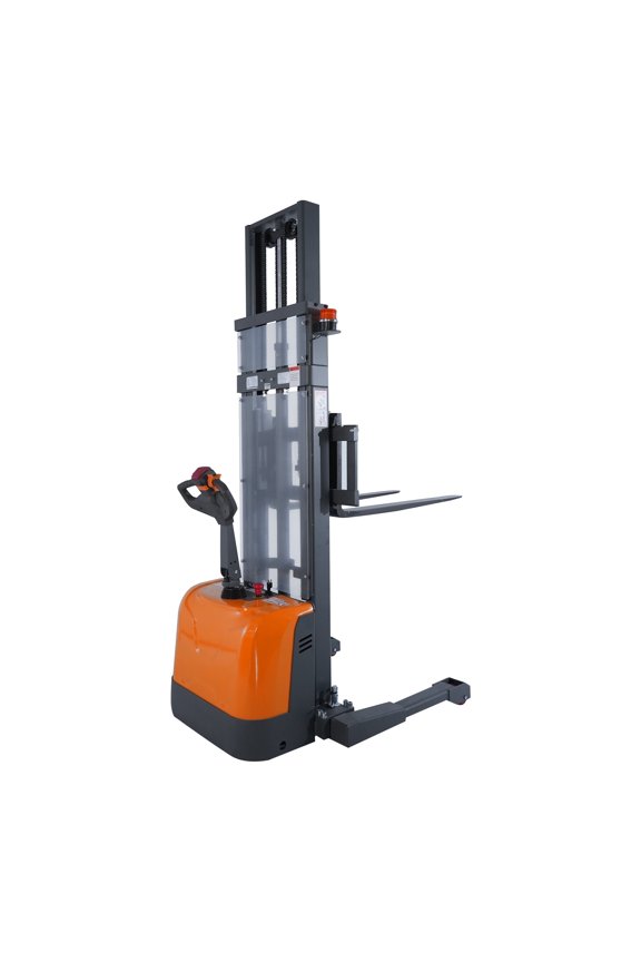 24V/105AH GEL Battery Power Full Electric Straddle Stacker 3300lbs W/ 118" Lift