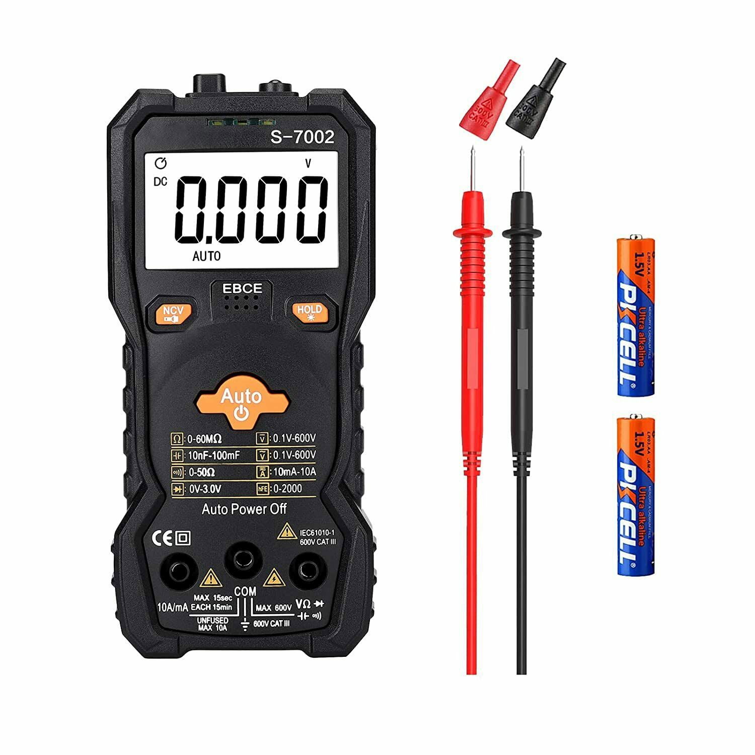 Tory Carrier Digital Multimeter Voltmeter TRMS 6000 Counts Auto-Ranging Voltage Tester