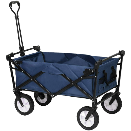 Tory Carrier Folding Utility Wagon Collapsible Outdoor Garden Cart 220lbs Gray