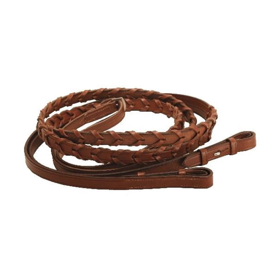 Tory Leather Laced Reins With Hook & Stud Ends