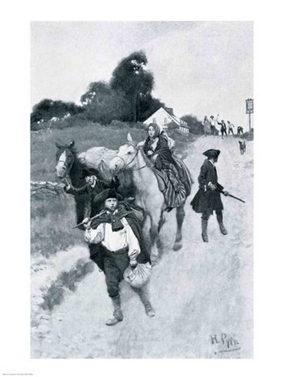 Tory Refugees on Their Way to Canada illustration from Colonies and Nation Canvas Art - Howard Pyle (24 x 36)