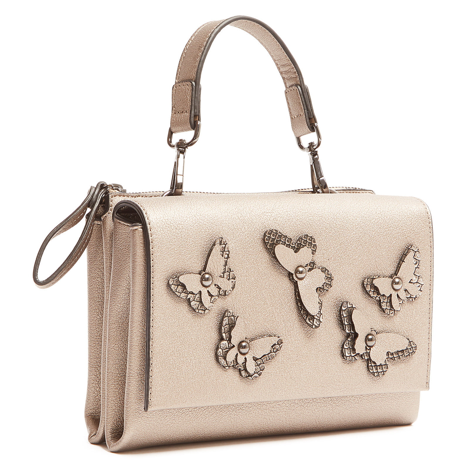 Tosca Blu Beige Small Butterfly Applique Flap Shoulder Bag for womens -  Walmart.com
