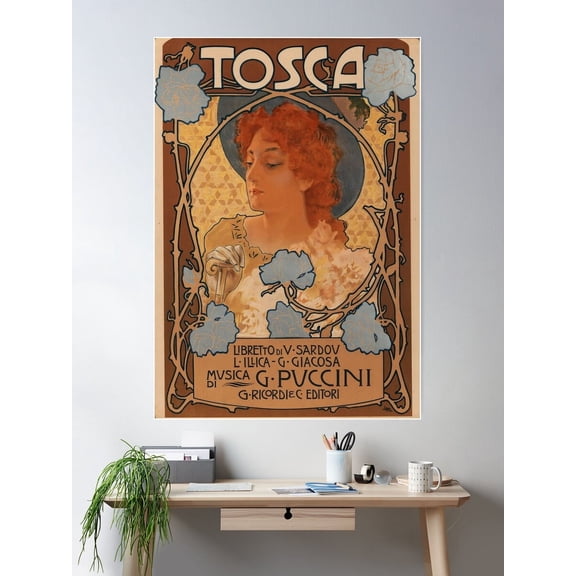 Tosca By Leopoldo Metlicovitz - Vintage Poster Wall Art, Modern Wall Decor For Living Room Bedroom, 12x18 UNFRAMED
