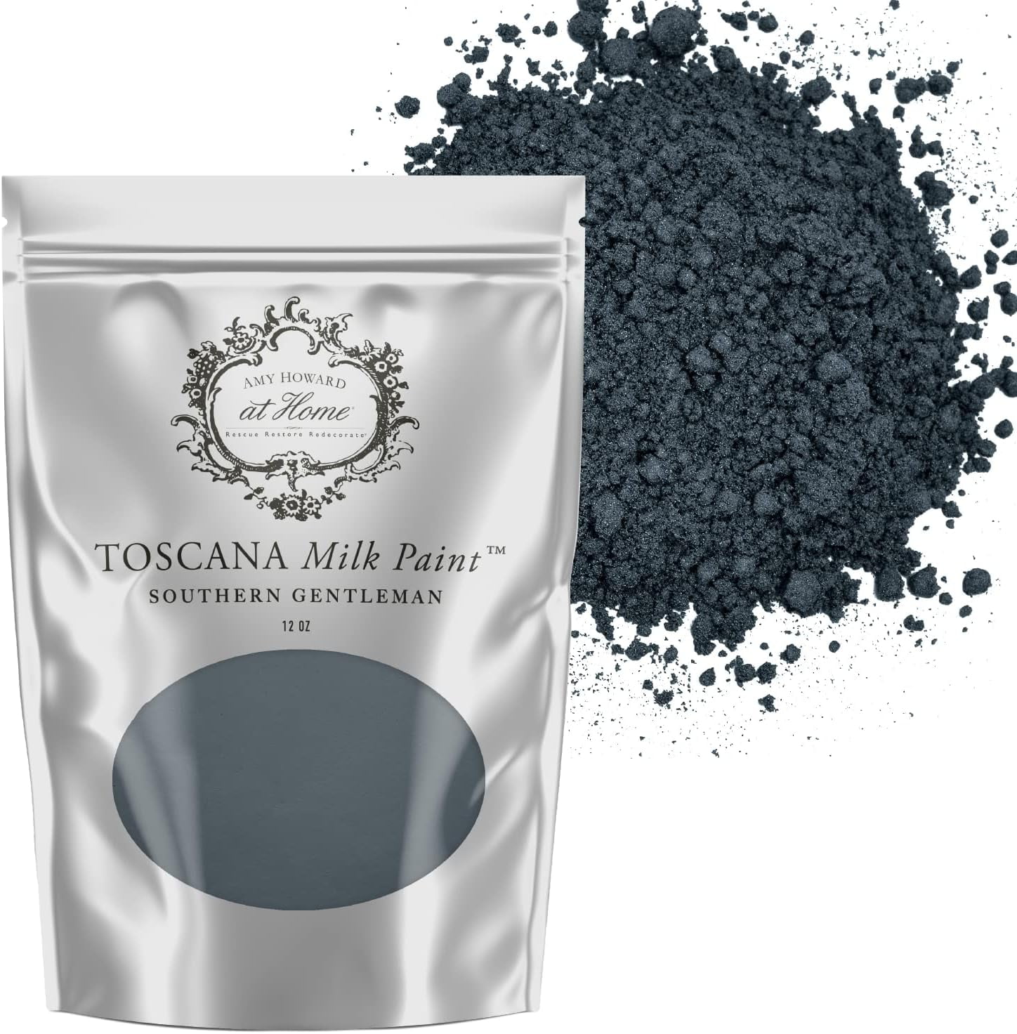 Toscana Milk Paint Powder for Furniture, , Finish, and More | Multi-Surface Paint Mix with Natural Ingredients | Add Water | 12.0 Ounce Pouch | Southern Gentleman