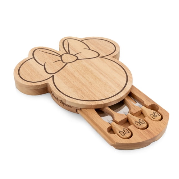 Minnie Mouse - Minnie Mouse Head Shaped Cheese Board with Tools, (Parawood)