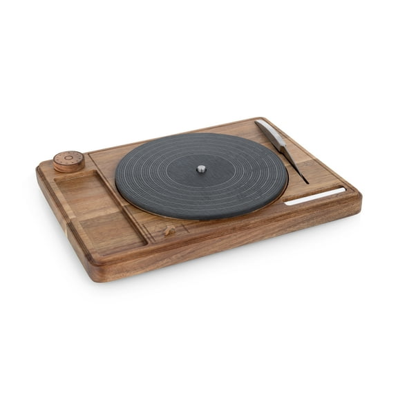 Toscana Turntable Acacia and Slate Cheese Board with Knife, Acacia Wood