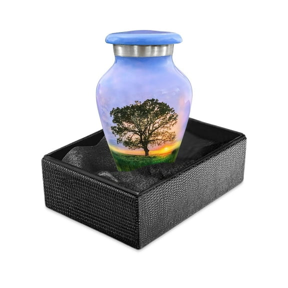 Toseng Memorials Urn for Human Ashes Adult, Burial, Decorative, and Funeral Cremation Urn for Women and Men Tree of Life, 1 Small Keepsake