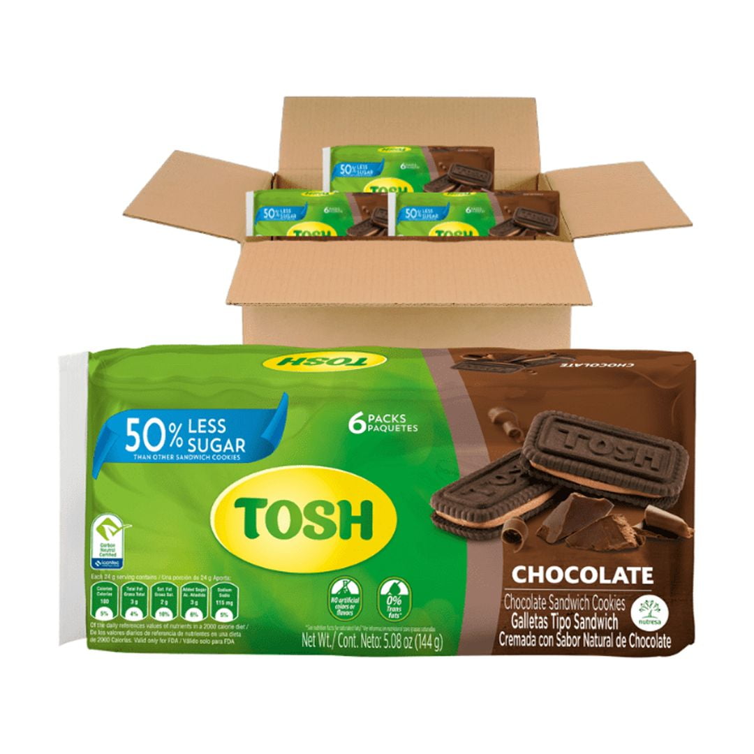 Tosh Chocolate Cookie, 5.08 oz, Pack of 3 - Walmart.com