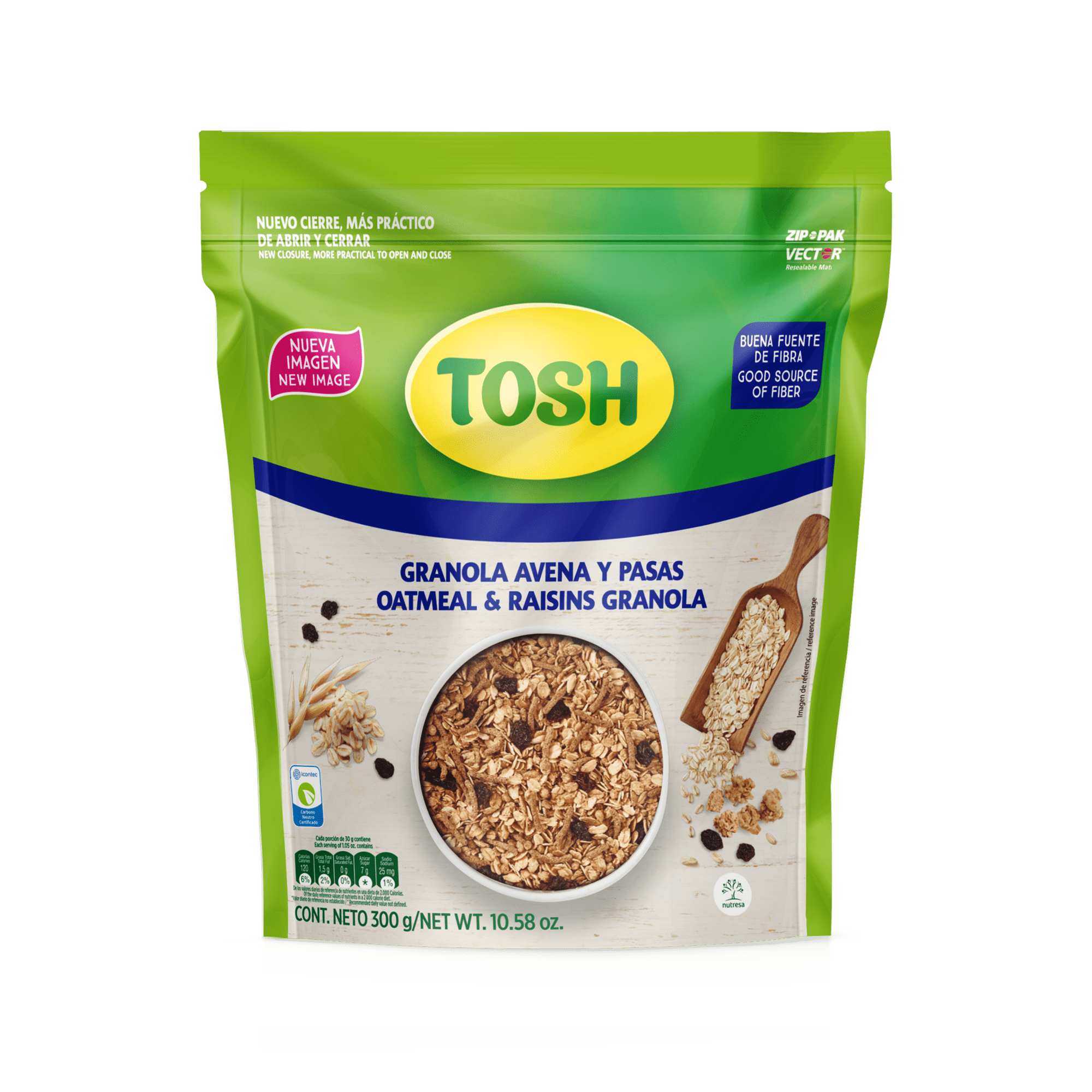 Tosh Granola with oatmeal & raisins 10.5 Oz