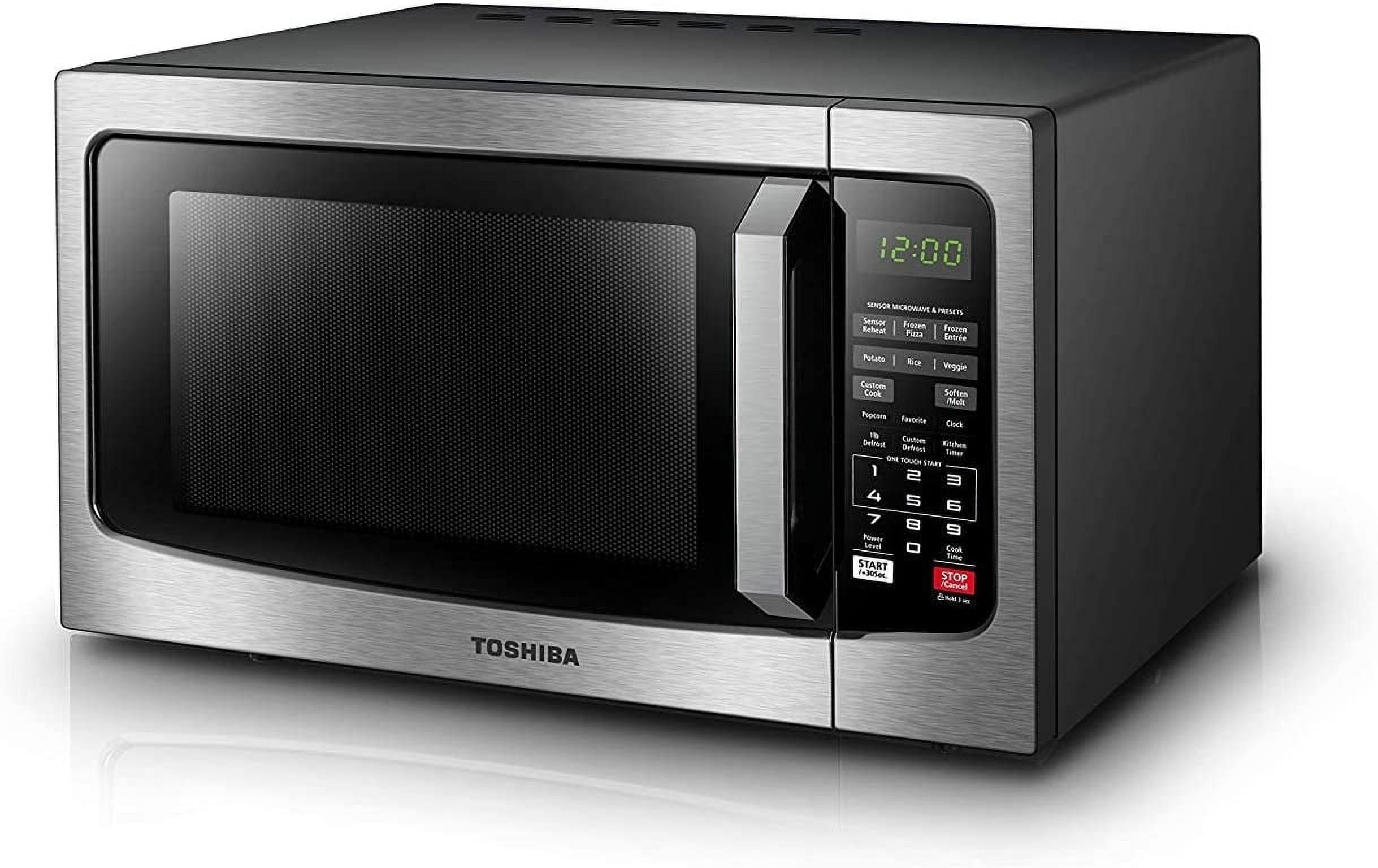 Toshiba Countertop Microwave Oven, 1.2 cu ft, Stainless Steel