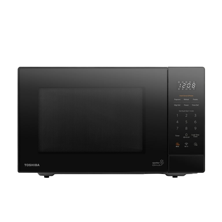 Toshiba 1.4 Cu. Ft., Black, 1100 Watts, Countertop Microwave with  Voice-Smart Technology