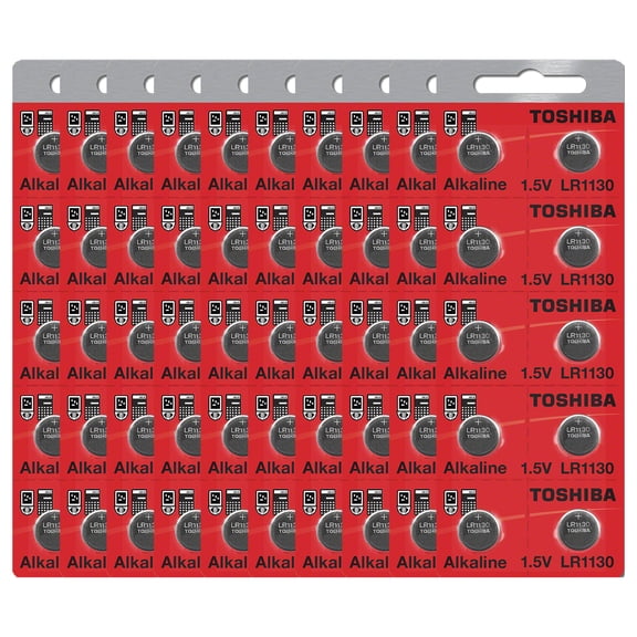 Toshiba 1130 189 Alkaline 1.5 Volt Batteries (100 Batteries Total)