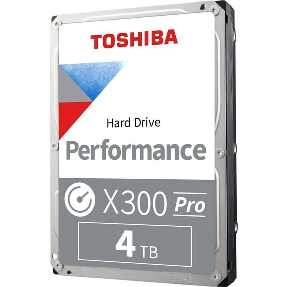 Toshiba X300 PRO 4TB High Workload Performance for Creative Professionals 3.5-Inch Internal Hard Drive – Up to 300 TB/Year Workload Rate CMR SATA 6 GB/s 7200 RPM 512 MB Cache - HDWR740XZSTB