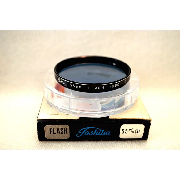 Toshiba 55 Mm New Flash (B80) C.1 Screw-In Filter With Case/Box Japan (M136)