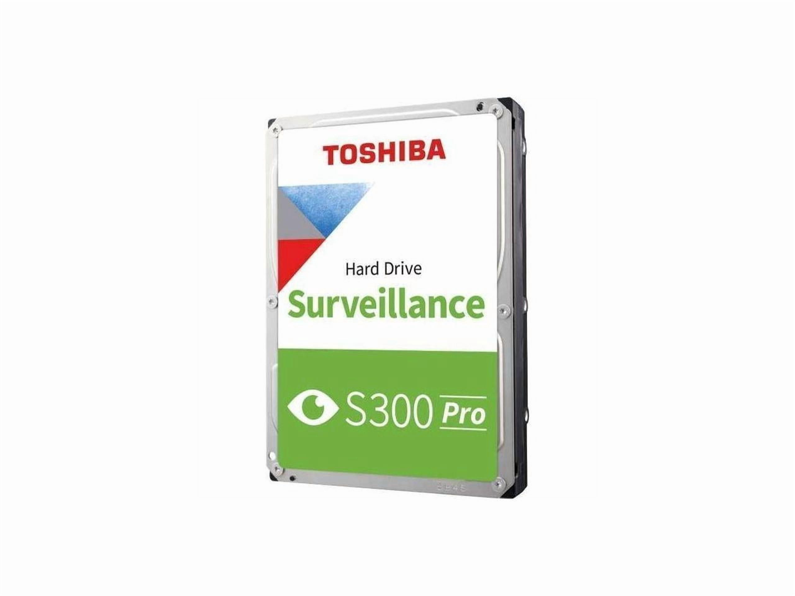 Toshiba S300 Pro HDWTA80UZSVAR 8 TB Hard Drive - 3.5" Internal - SATA (SATA/600) - Conventional Magnetic Recording (CMR) Method - Camera, Video Surveillance System, Network Video Recorder, Digita