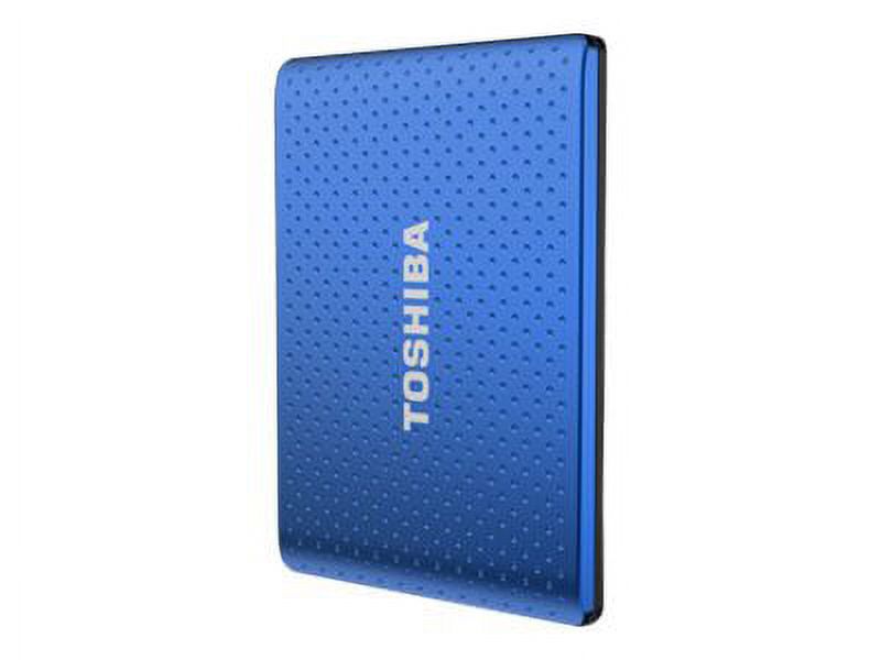 Toshiba Automatic Backup Portable Hard Drive - Hard drive - 500 GB - external (portable) - USB 3.0 - 5400 rpm - buffer: 8 MB - blue - image 1 of 2