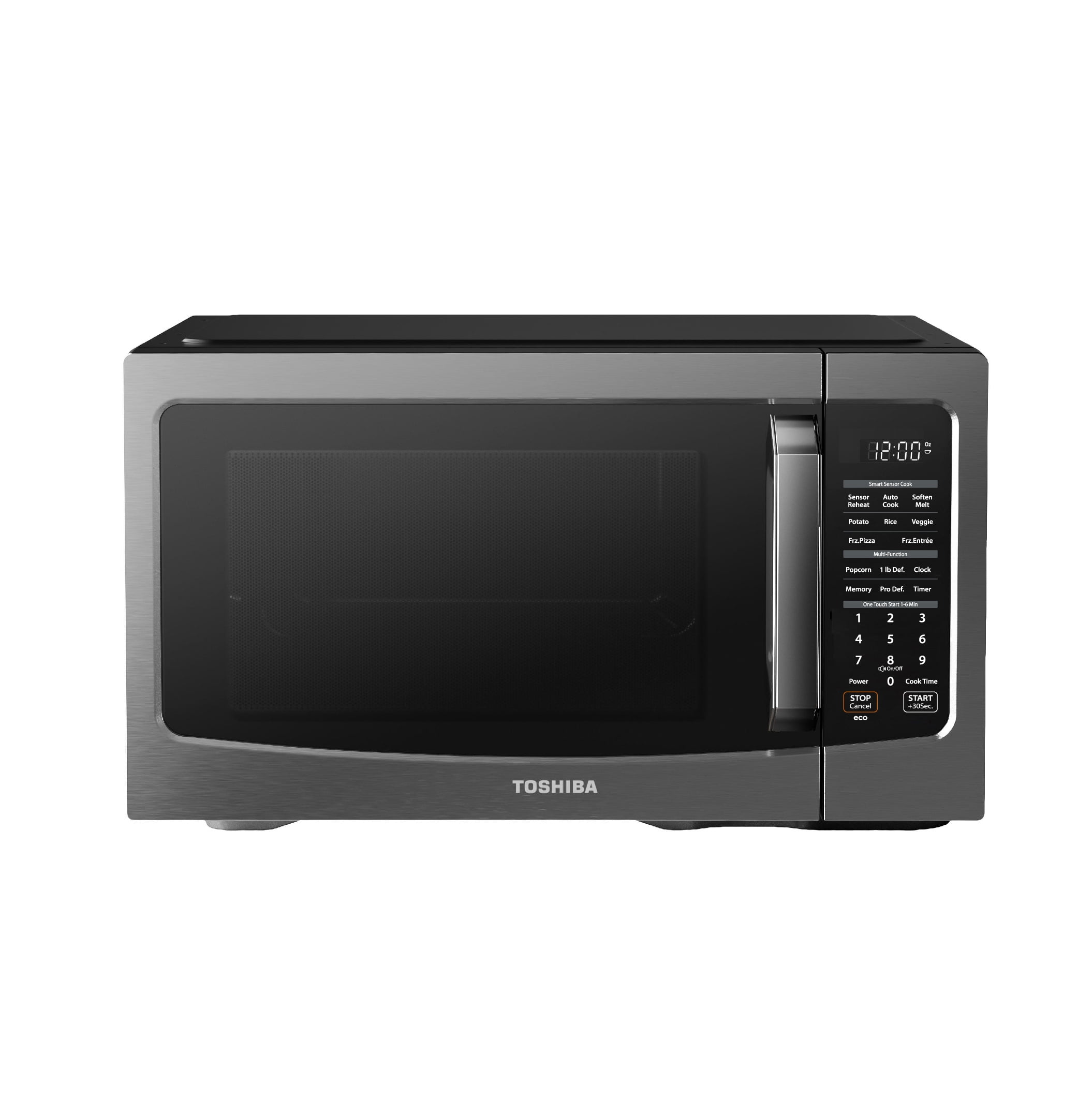 Toshiba 1.2 cu. ft. Black Stainless Steel 1000-Watt Microwave Oven