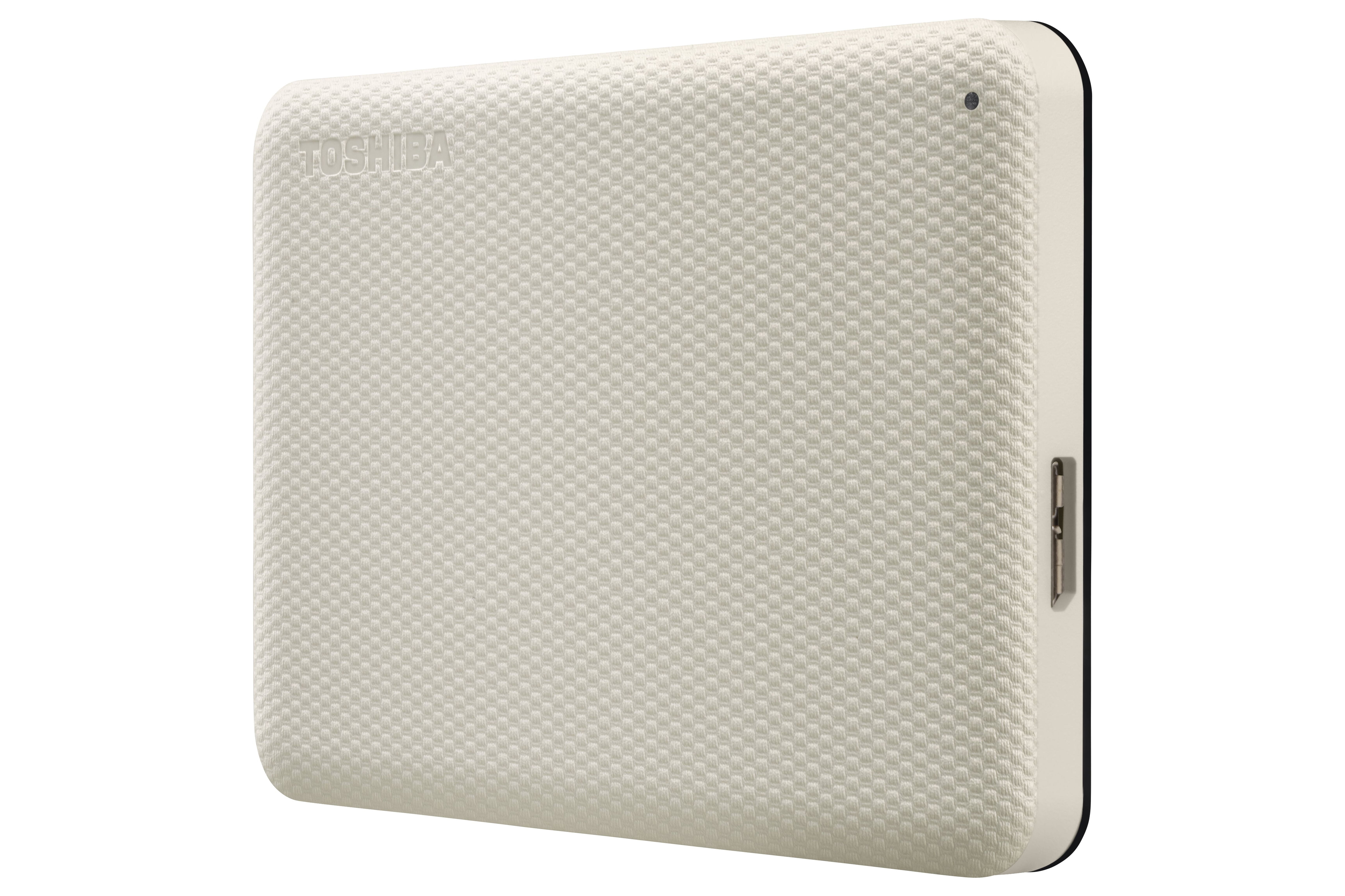USB-A External USB 3.0 - Plus Hard USB-C both White Drive Advance (Includes 2TB - Toshiba and Cables) CANVIO Portable