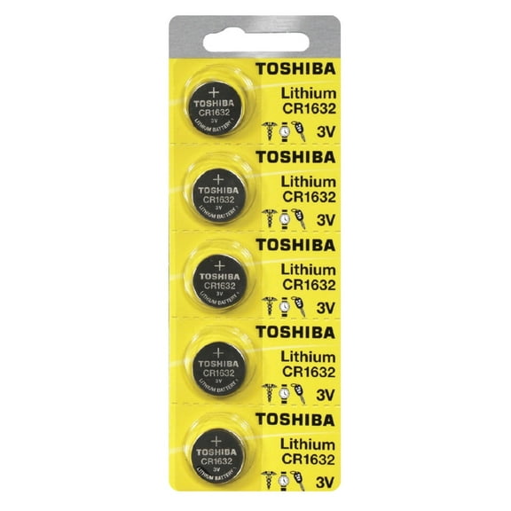 Toshiba CR1632 3 Volt Lithium Coin Battery (100 Batteries)