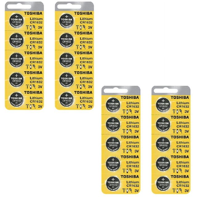 Toshiba CR1632 3 Volt Lithium Coin Battery (20 Batteries)