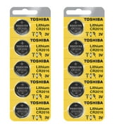 Toshiba CR2016 3 Volt Lithium Coin Battery 10 Batteries