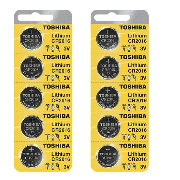 Toshiba CR2016 3 Volt Lithium Coin Battery (10 Batteries)