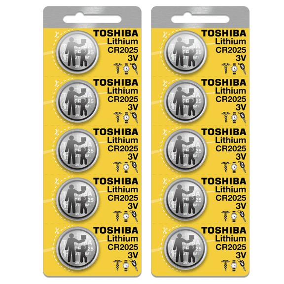 Toshiba CR2025 3 Volt Lithium Coin Battery (10 Count)
