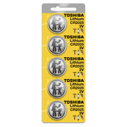Toshiba CR2025 3 Volt Lithium Coin Battery 5 Batteries