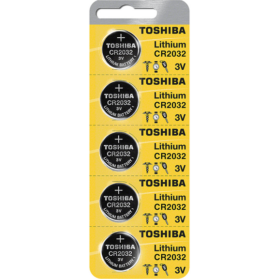 Toshiba CR2032 3 Volt Lithium Coin Battery (10 Batteries)
