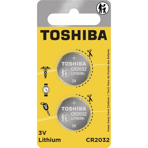 Toshiba CR2032 Battery 3V Lithium Coin (2 Count)