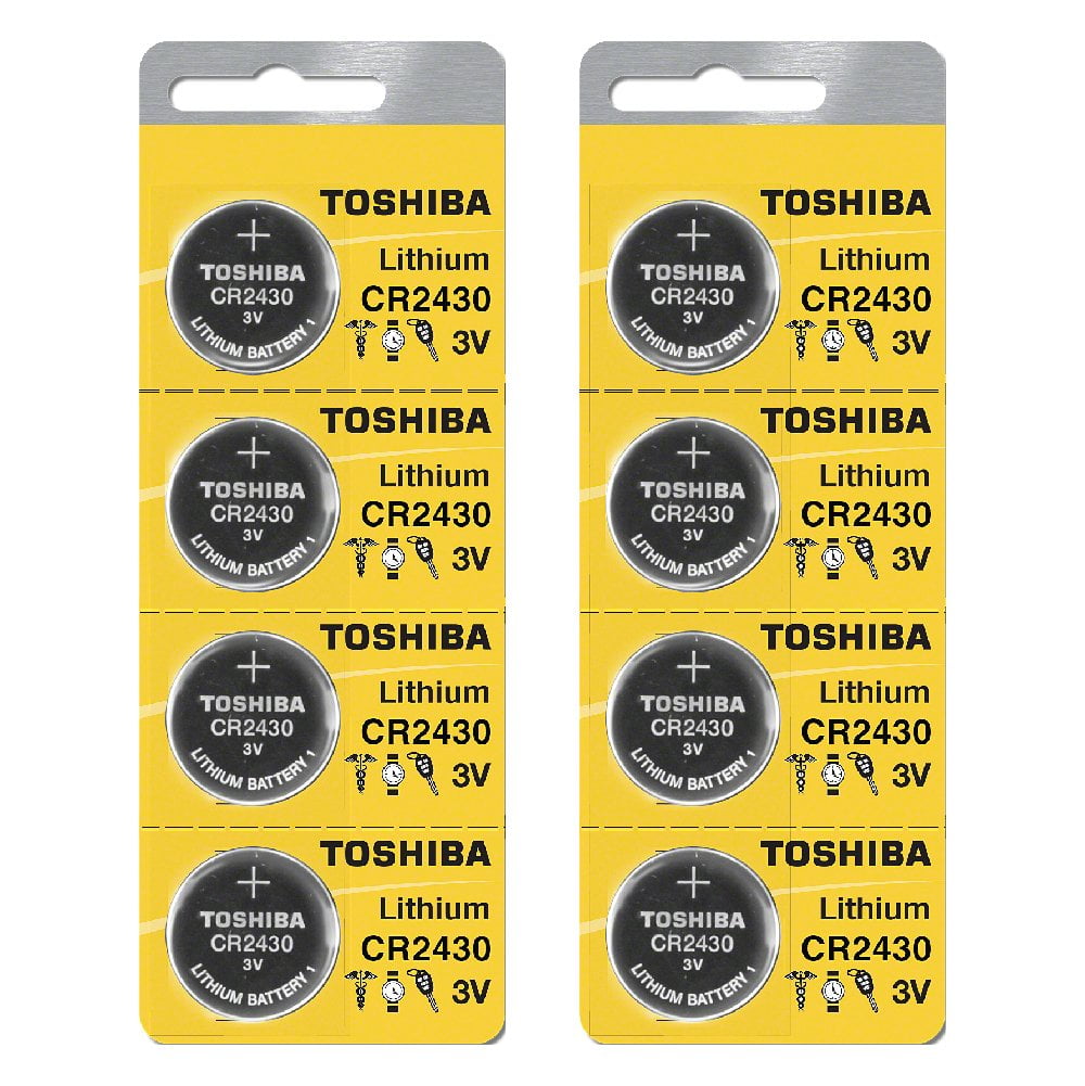 Toshiba CR2430 3 Volt Lithium Coin Battery (8 Batteries)