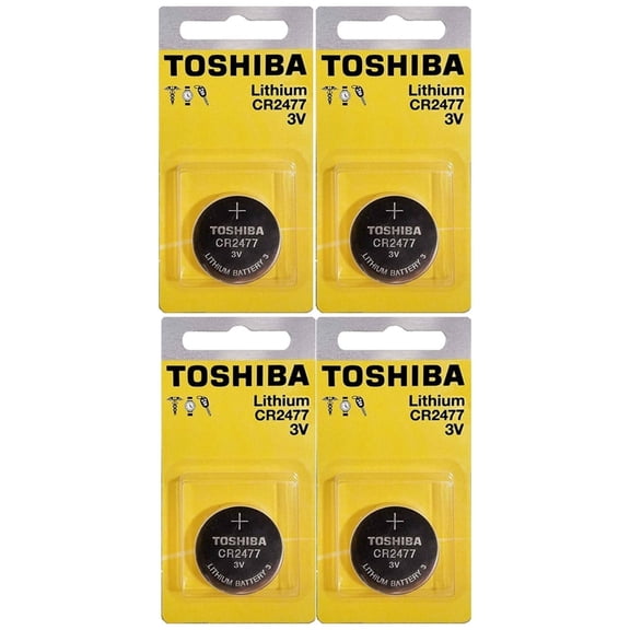 Toshiba CR2477 3V Lithium Coin Cell Batteries 4-Pack