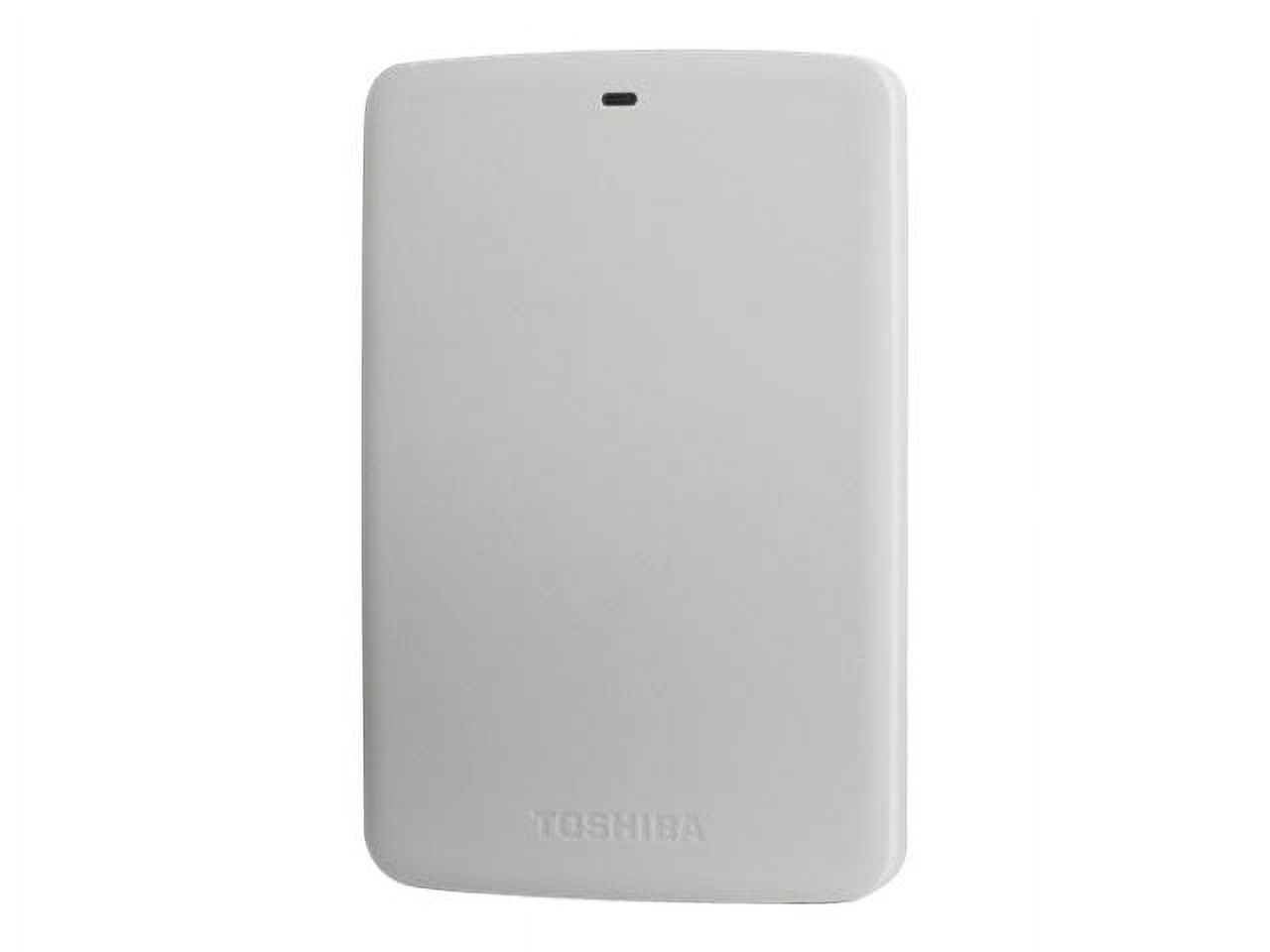 Toshiba Canvio Basics - Hard drive - 1 TB - external (portable) - USB 3.0 - 5400 rpm - buffer: 8 MB - white - image 1 of 3