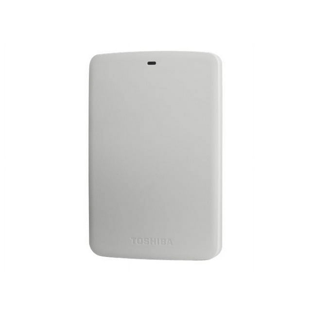 Toshiba Canvio Basics - Hard drive - 1 TB - external (portable) - USB 3.0 - 5400 rpm - buffer: 8 MB - white