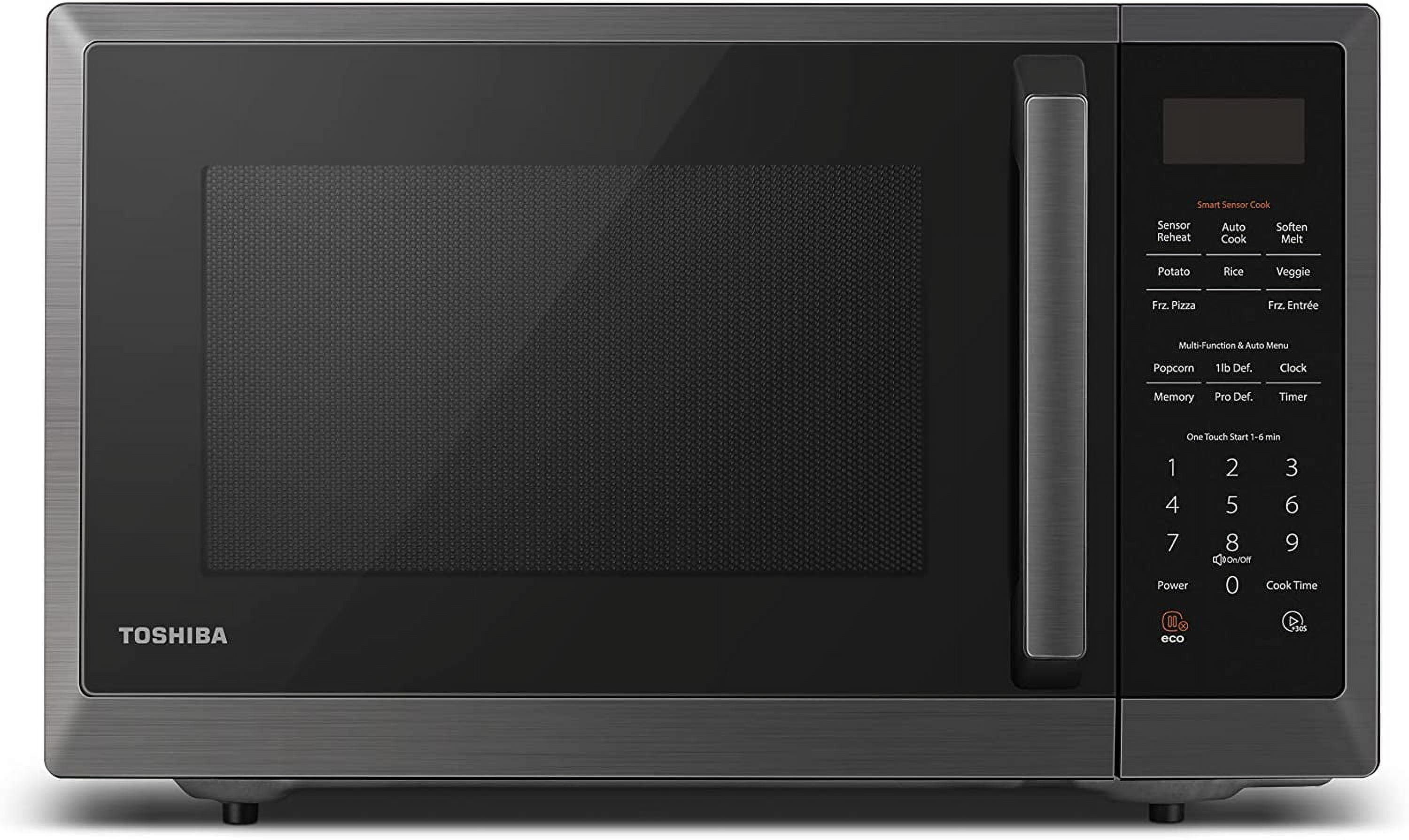 Toshiba Countertop Microwave Oven, Smart Sensor, ECO Mode & Mute Function, 1.2 Cu Ft With 12.4″ Turntable, 1100W, ML2-EM12EA(BS), Black Stainless Steel Sansujyuku sansujyuku.com