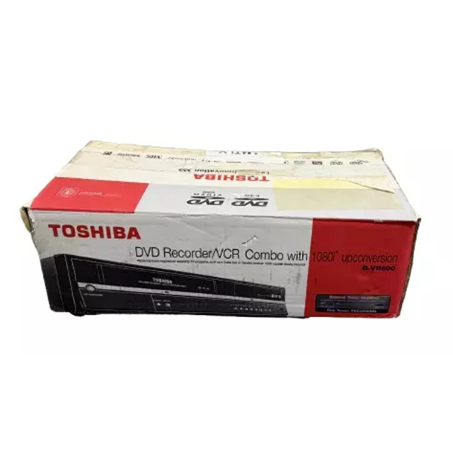 Open Box Toshiba DVR600 DVD/VCR Combo Recorder w/ Original Manual