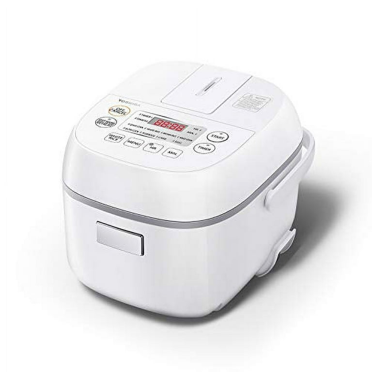 Toshiba Digital Programmable Rice Cooker, Steamer & Warmer, 3 Cups Uncooked Rice with Fuzzy Logic and One-Touch Cooking, 24 Hour Delay Timer and Auto