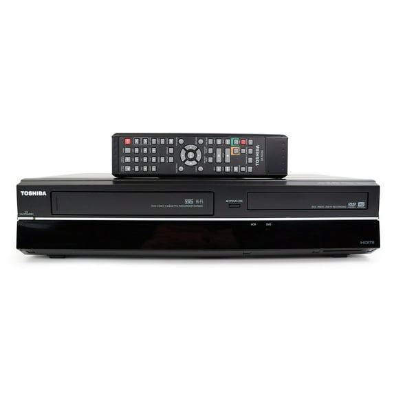 Pre-Owned Toshiba DVR620 DVD/VCR Combo Recorder w/ Original Remote, Manual, A/V Cables, & HDMI Converter
