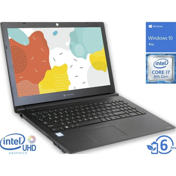 Toshiba Dynabook Tecra A50 Notebook, 15.6" FHD Display, Intel Core i7-8565U Upto 4.6GHz, 8GB RAM, 128GB NVMe SSD, DVDRW, HDMI, VGA, Card Reader, Wi-Fi, Bluetooth, Windows 10 Pro