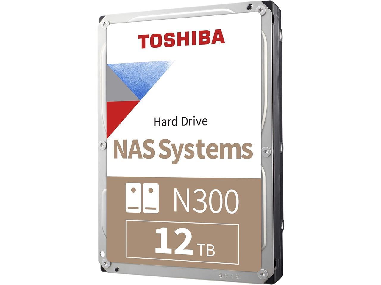 Toshiba N300 12TB NAS 3.5-Inch Internal Hard Drive - CMR SATA 6 Gb/s 7200 RPM 512 MB Cache - HDWG51CUZSVA