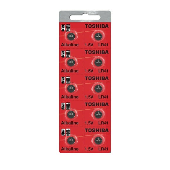 Toshiba LR41 AG3 Alkaline 1.5 Volt Batteries 10 Count