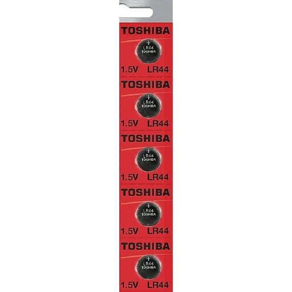 Toshiba LR44 - A76 Alkaline Button Battery 1.5V - 5 Pack + FREE SHIPPING!