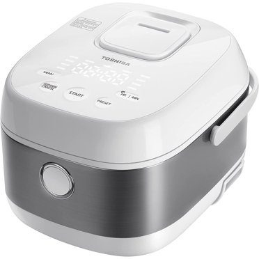 Toshiba Low Carb Digital Programmable Multi-functional Rice Cooker, Slow Cooker, Steamer & Warmer, 5.5 Cups Uncooked with Fuzzy Logic and One-Touch Cooking