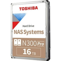 Toshiba N300 PRO HDWG51GXZSTB NAS 16TB 3.5-Inch Internal Hard Drive