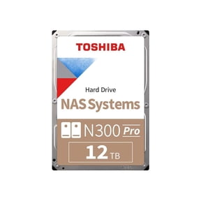 Toshiba N300 Pro 12TB NAS 3.5-Inch Internal Hard Drive - CMR SATA 6 Gb/s 7200 RPM 512 MB Cache - HDWG51CUZSVB