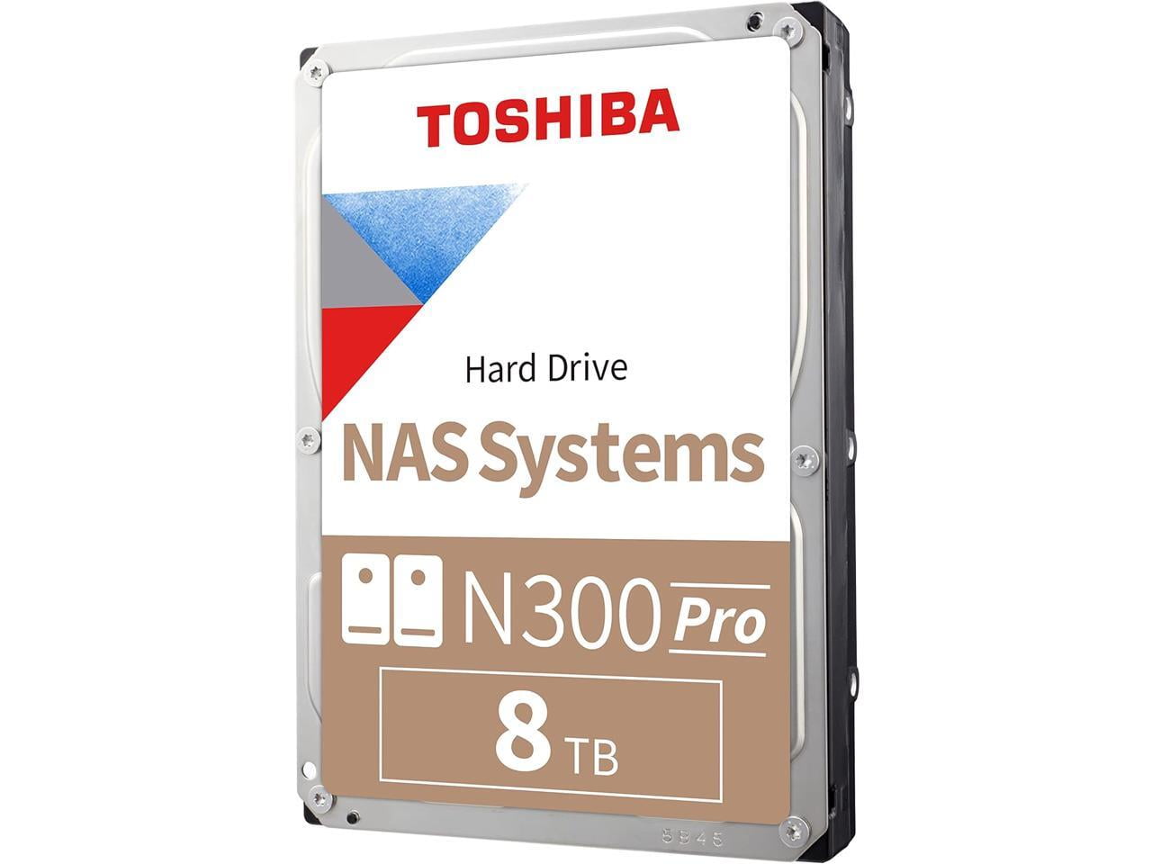 Toshiba N300 Pro 8TB NAS 3.5-Inch Internal Hard Drive - CMR SATA 6 Gb/s 7200 RPM 512 MB Cache - HDWG780UZSVB