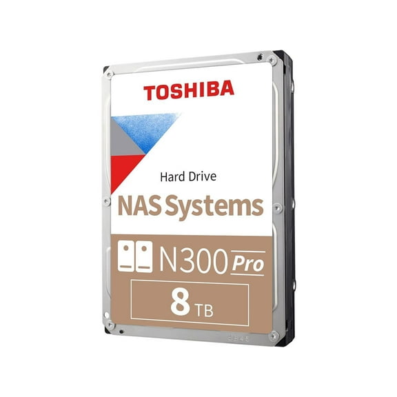 Toshiba N300 Pro 8TB NAS 3.5-Inch Internal Hard Drive - CMR SATA 6 Gb/s 7200 RPM 512 MB Cache - HDWG780UZSVB