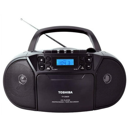 Toshiba - CD-RW/CD-R/CD-DA Boombox with AM/FM Radio - Black