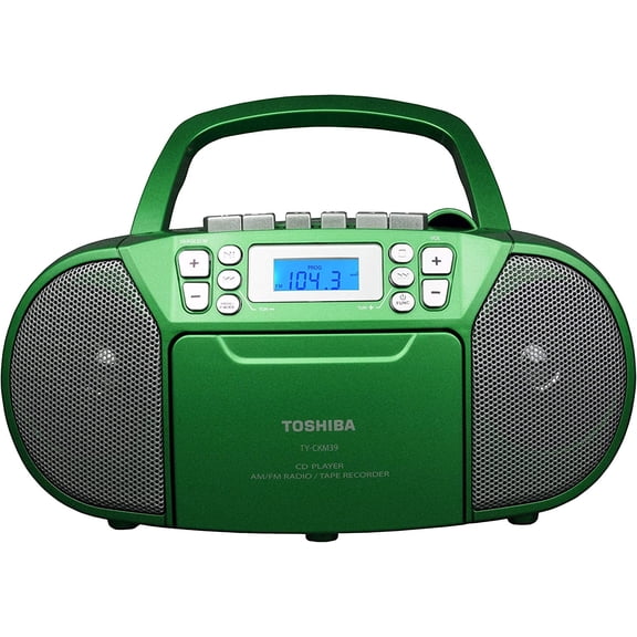 Toshiba Portable Digital Tuner AM/FM Radio Cd Cassette Player Mega Bass Reflex Stereo Sound System