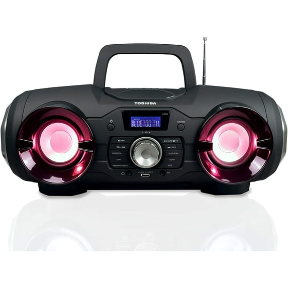 Toshiba Portable AM/FM Radio, CD Player with Mega Bass Reflex Stereo ...